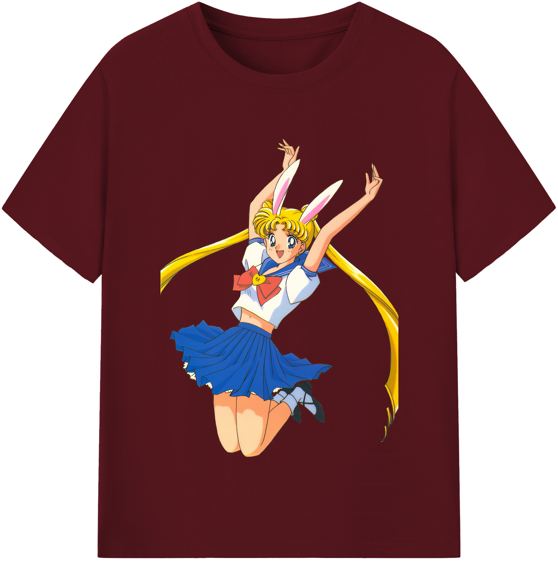 （画像用） 美少女戦士セーラームーン 愛野 美奈子 あいの みなこ Sailor Moon Aino Minako 綿100％半袖Tシャツ（フロントプリント）